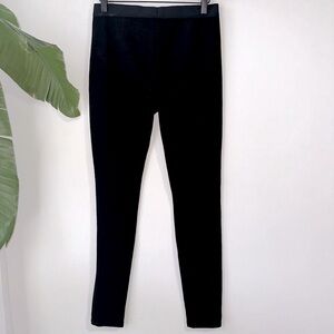Eileen Fisher Ribbed Elastic Waist Black Leggings - Size XS